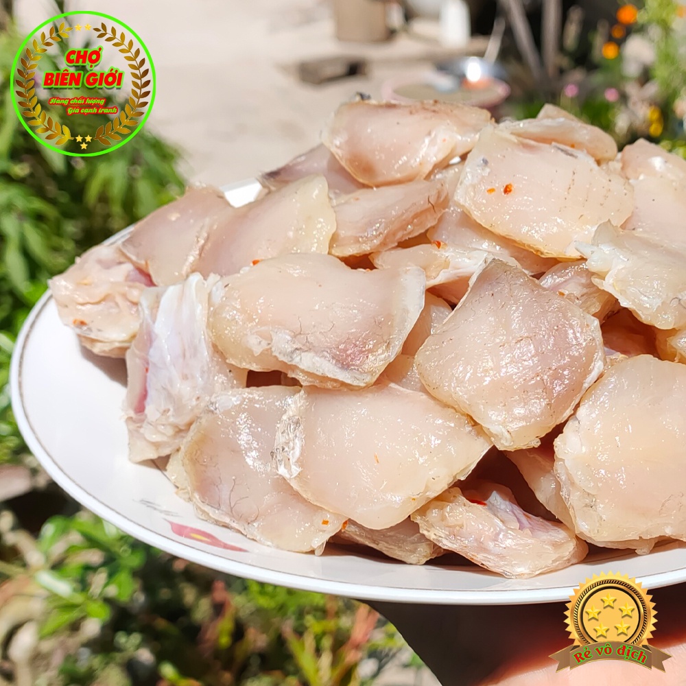 Khô Gò Má Cá Lóc Thịt Nhiều 2 Nắng Ướp Vừa Ăn Dùng Nấu Canh Chua Gói 300gr