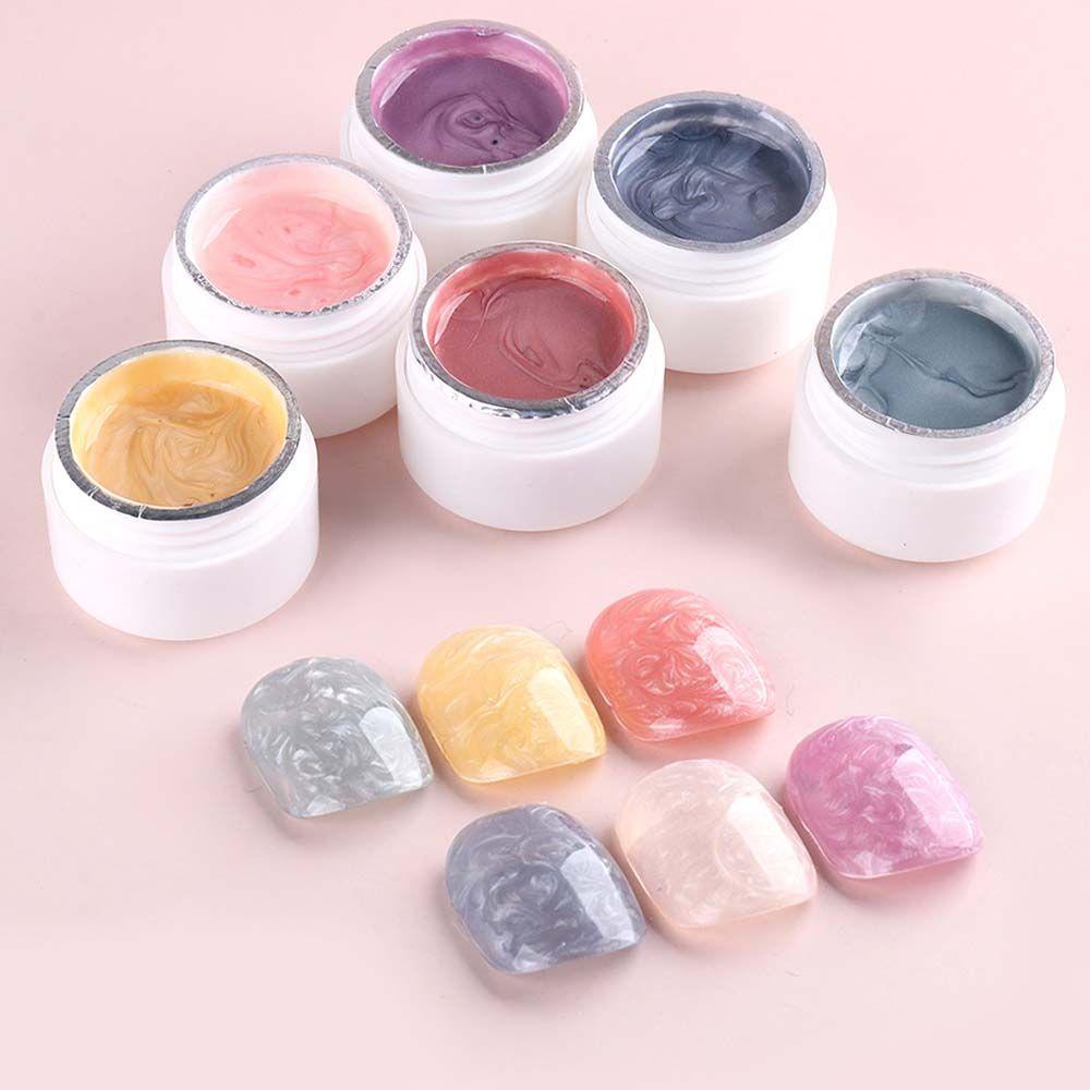 Gel Sơn Móng Tay Màu Trắng Phân Cực Vỏ Sò DIY Gel Sơn Móng Tay Hình Vỏ Sò Lấp Lánh