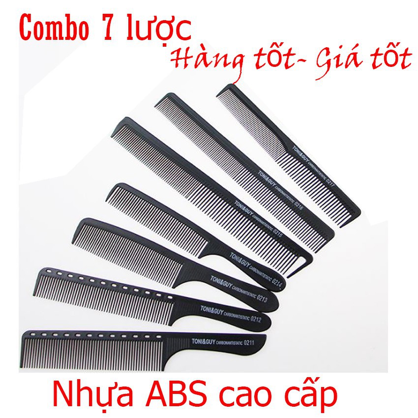 Lược cắt tóc Tony nhựa ABS cao cấp rất tiện khi sử dụng dành cho anh em thợ tóc- Bộ 7 lược toni guy công nghệ Nhật Bản