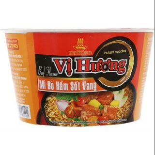 Thùng 12 tô mì Vị Hương bò hầm sốt vang 80g