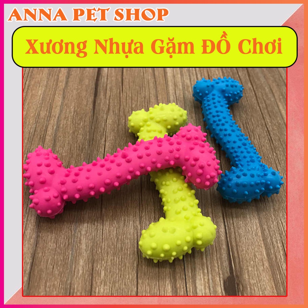 Đồ chơi chó mèo - xương gặm nhựa 2 đầu