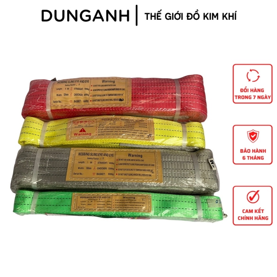 Cáp vải cẩu hàng Kim Khí Dung Anh cáp cẩu hàng siêu bền
