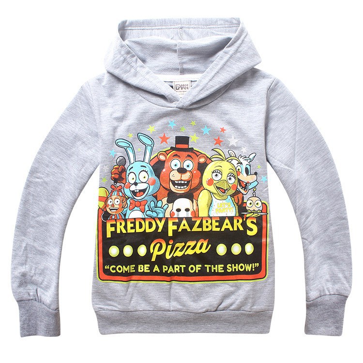 Áo Khoác Có Mũ Trùm Đầu In Hình Nhân Vật Trong Five Night At Freddy 's Dành Cho Các Bé