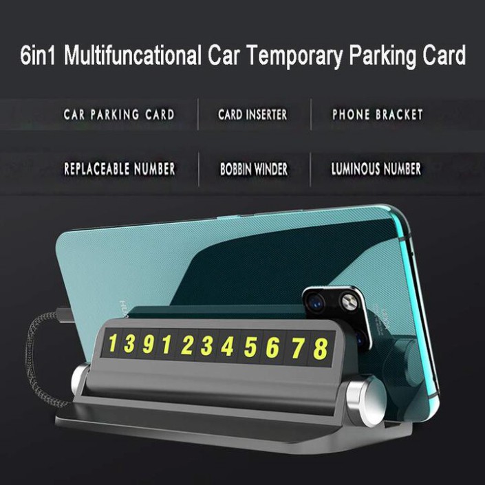 Sản phẩm Bảng số kiêm giá đỡ điện thoại trên taplo ô tô, xe hơi số phản quang BSDT-Z1 .
