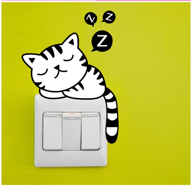 Sticker 11 hình dán công tắc dễ thương ngộ nghĩnh AmyShop