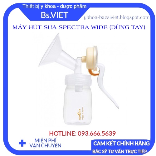 Máy hút sữa spectra wide (dùng tay) dụng cụ hút sữa với cơ chế sử dụng đơn giản nhưng cực kỳ hiệu quả