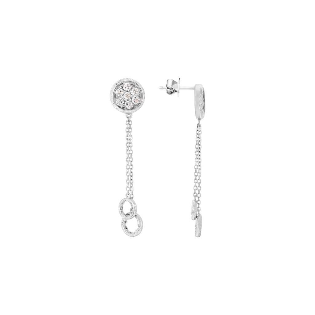 Bông tai bạc đính đá CZ PNJSilver XMXMW060014