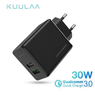 Cốc Sạc Nhanh KUULAA 2 Cổng Usb 3.0 Qc3.0 Pd 3.0 Cho Điện Thoại 30w