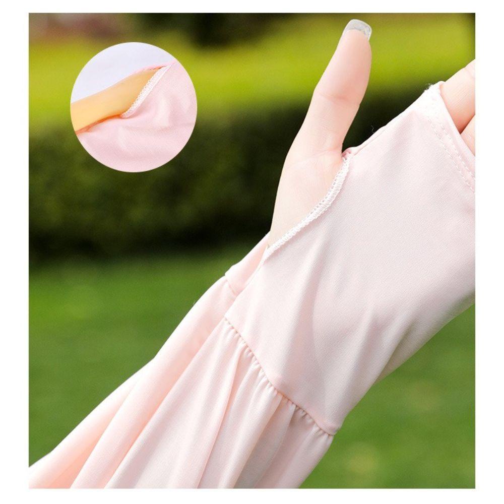 DARNELL Găng Tay Chống Nắng Chống Trượt Bằng Lụa Lạnh Thời Trang Mùa Hè Cho Nữ