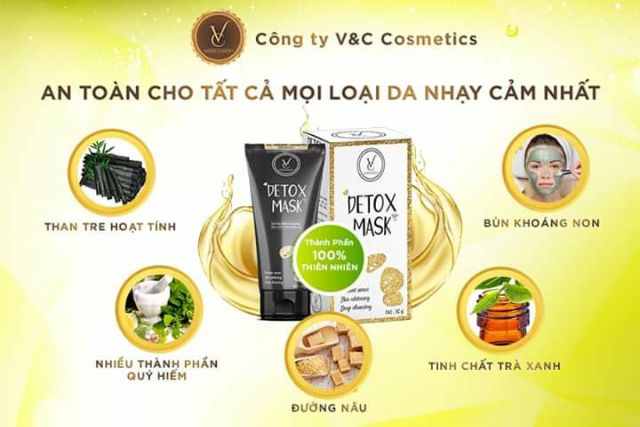 Mặt nạ thải độc hút chì hút mụn cám mụn đầu đen dưỡng da ngăn ngừa mụn nám tàn nhang tẩy tế bào chết hút dầu nhờn