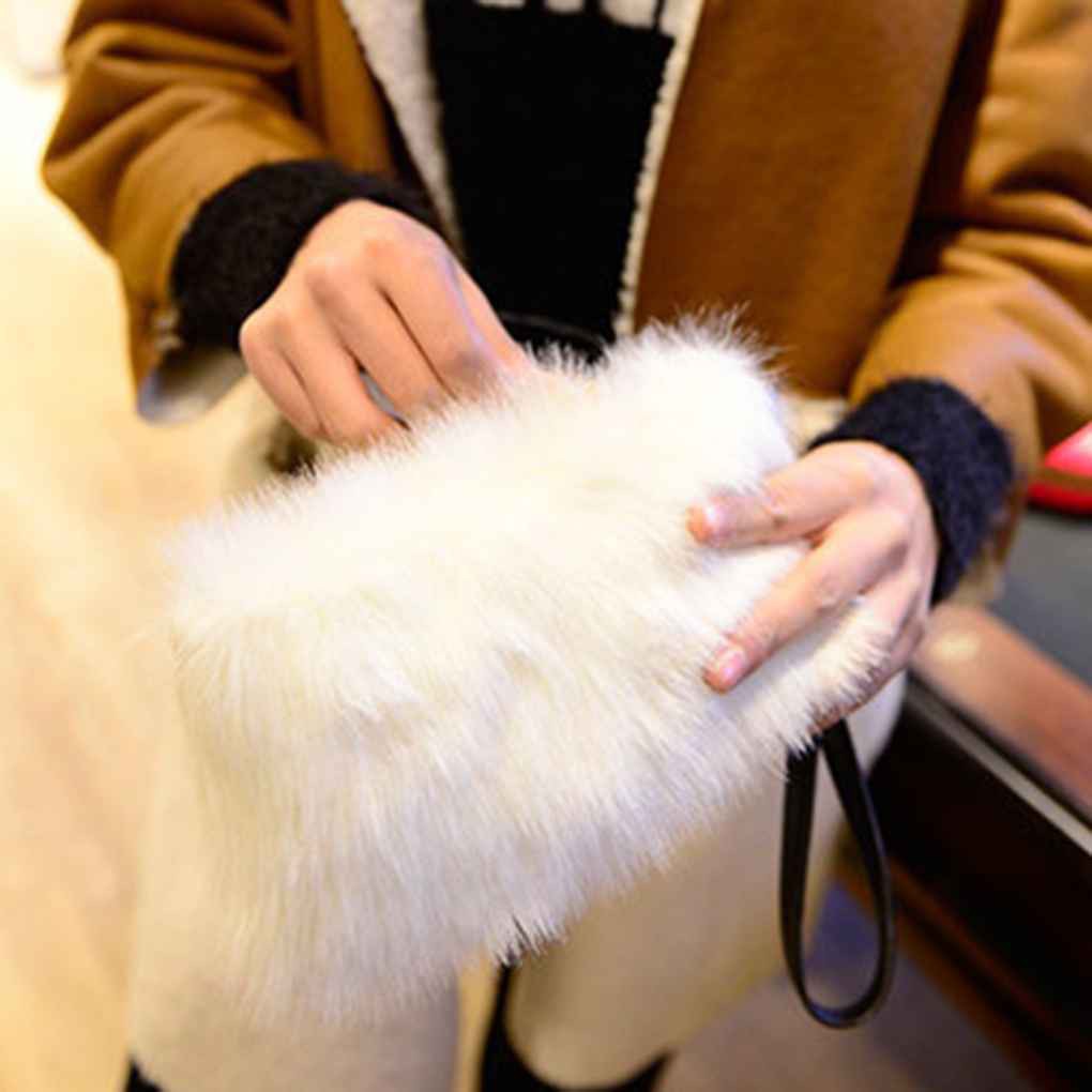 Ví lông khóa kép cho nữ