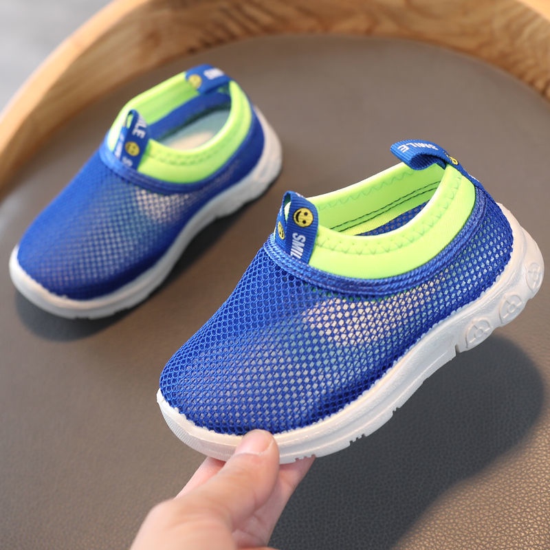 Giày Thể Thao Phối Lưới Thoáng Khí Chống Trượt Thời Trang Mùa Hè Cho Bé