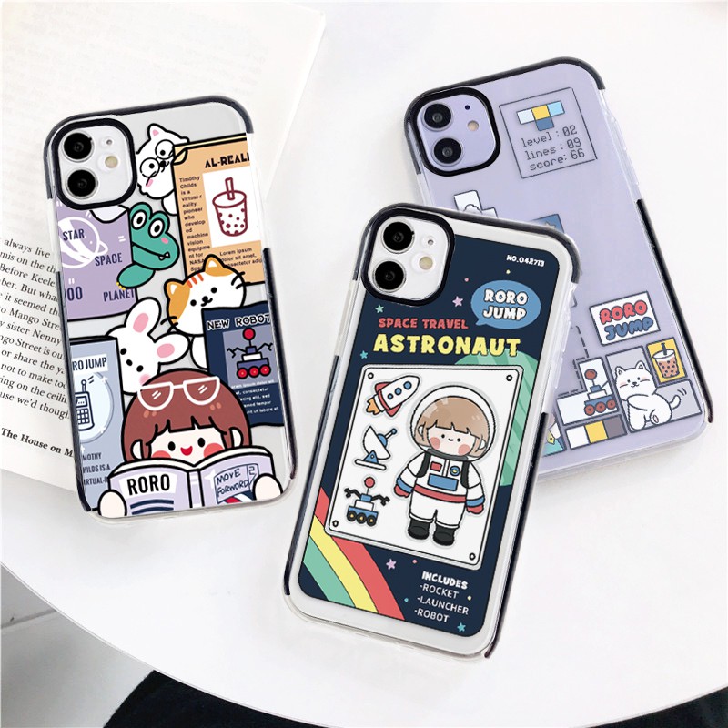 Ốp lưng iphone Roro Astronaut PM siêu chống sốc 5/5s/6/6plus/6s/6splus/7/7plus/8/8plus/x/xr/xs/11/12/pro/max/plus/promax | BigBuy360 - bigbuy360.vn
