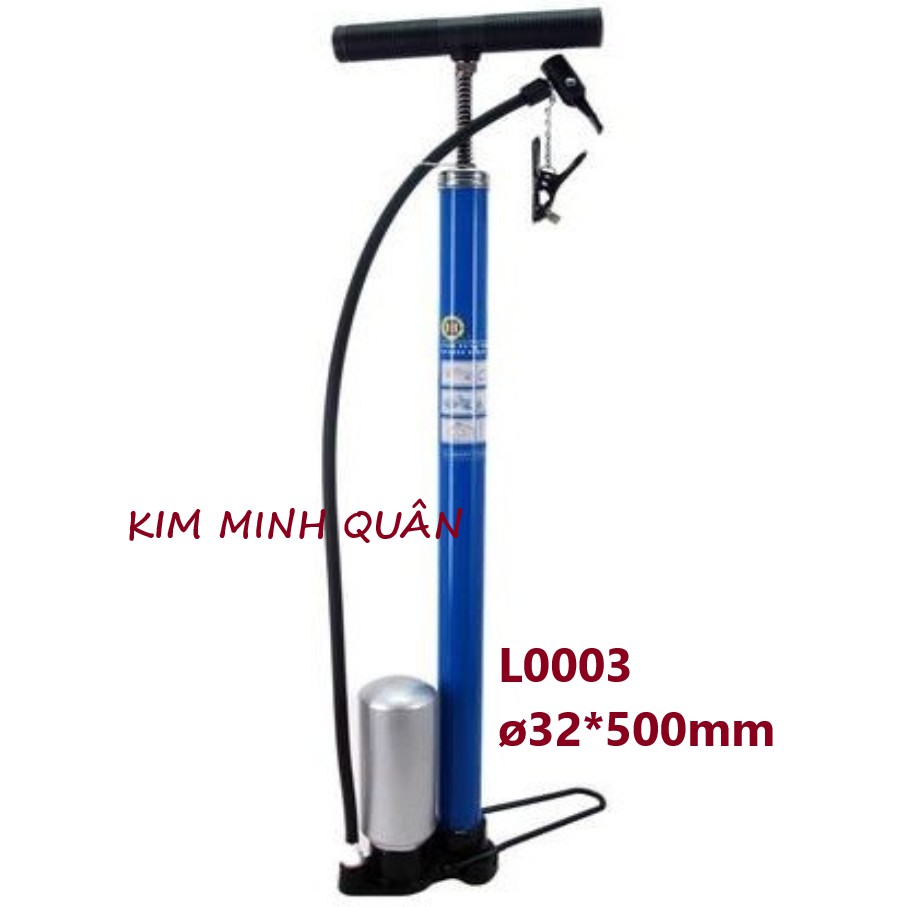 Bơm Tay Xe Máy , Xe Đạp Có Bình Áp Suất ø32*500mm L0003 CMART