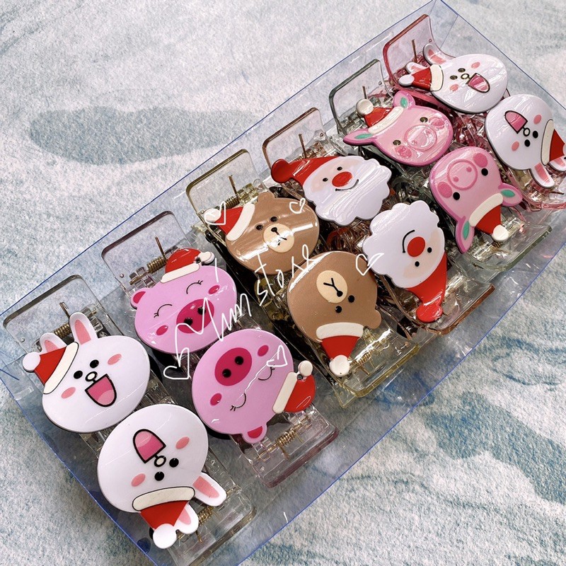 36cai Kẹp tóc càng cua hình charm cute TÍM STORE phụ kiện búi tóc dễ thương