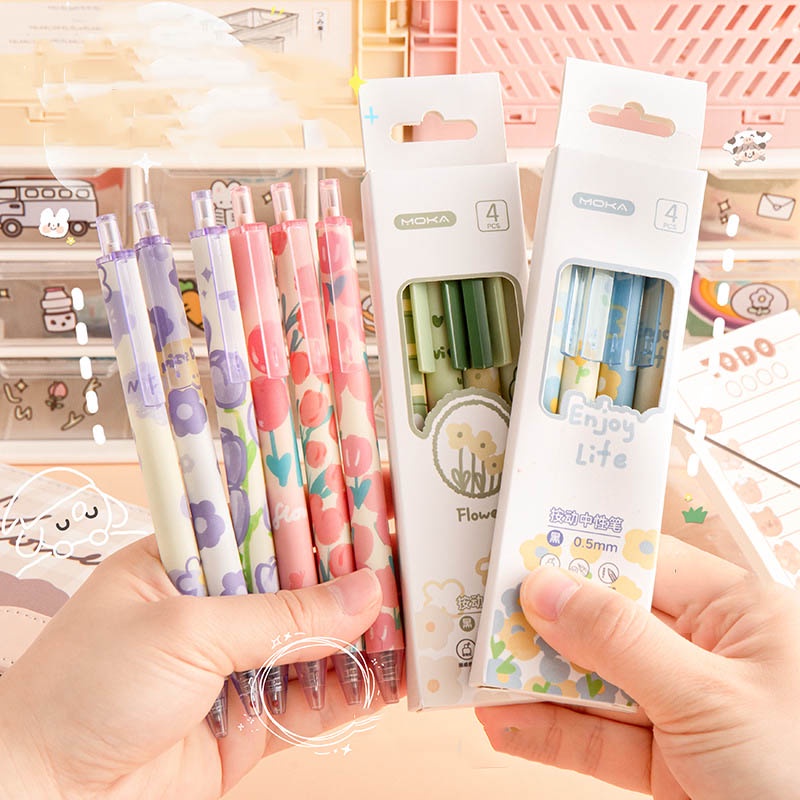 Set 4 Bút Mực Nước Mực Đen Ngòi 0.5mm