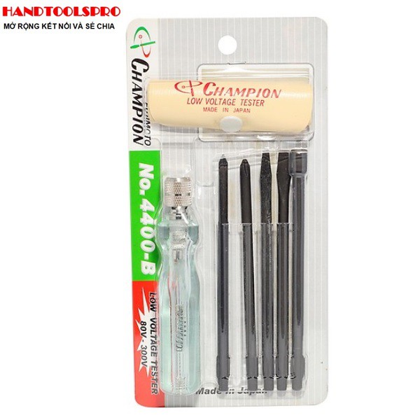 Bộ Tua Vít Thử Điện NHẬT BẢN Champion 6 Chi Tiết NO-4400-B