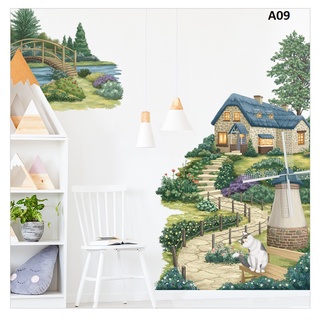 Decal dán tường Làng quê A09 - Decal dán tường Hàn Quốc