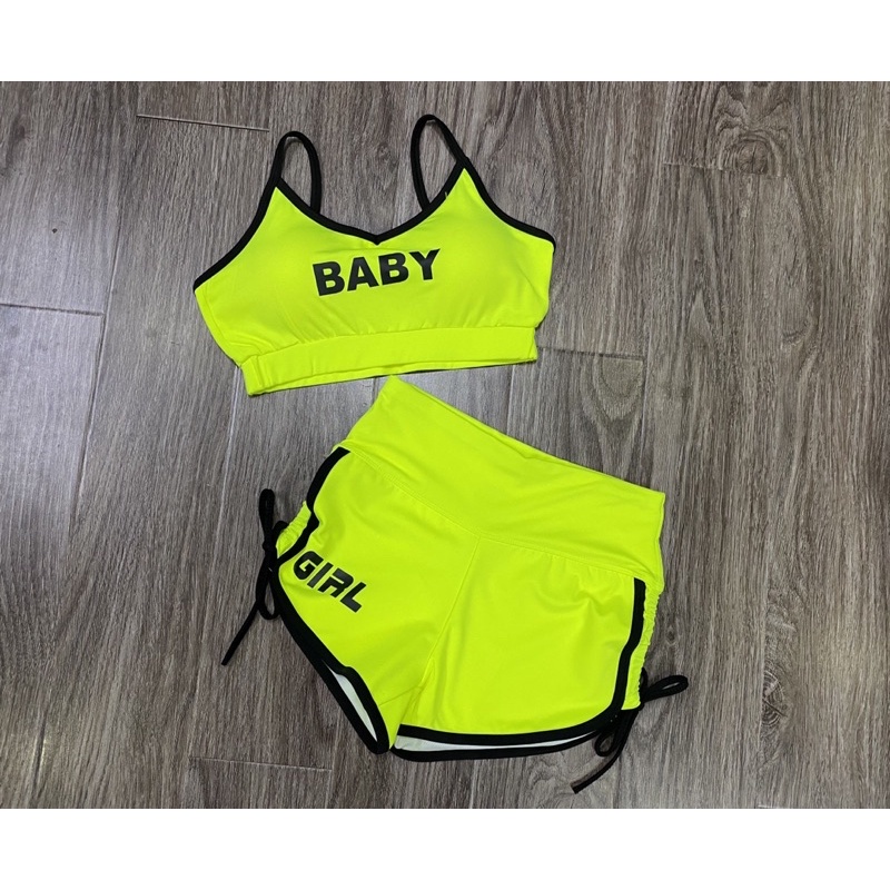 SET BỘ TẬP ĐÙI 2 DÂY BABY TẬP GYM EROBIC NHẢY SIÊU ĐẸP