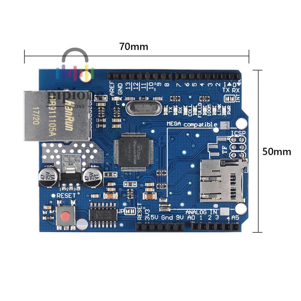 Bảng Mạch Mở Rộng Xw5100 Uno Ethernet Shield Với Khe Thẻ Micro Sd Cho Arduino