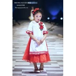 Rập giấy cắt mayRG71_ rập áo dài+ chân váy(1-10t)