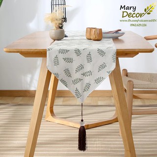 KHĂN RUNNER MARY DECOR - LÁ XANH KR-B04