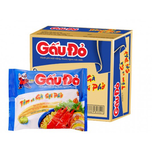 Thùng Mì Gấu Đỏ 63g (Thùng 30 gói)