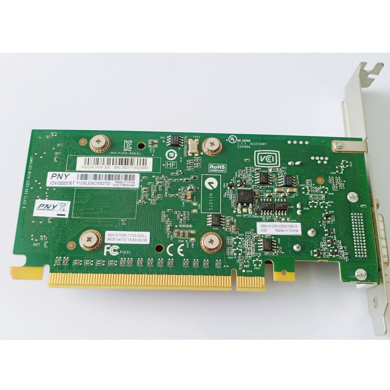 Card màn hình NVIDIA QUADRO NVS 300 512MB GDDR3, hàng tháo máy chính hãng, bảo hành 6 tháng