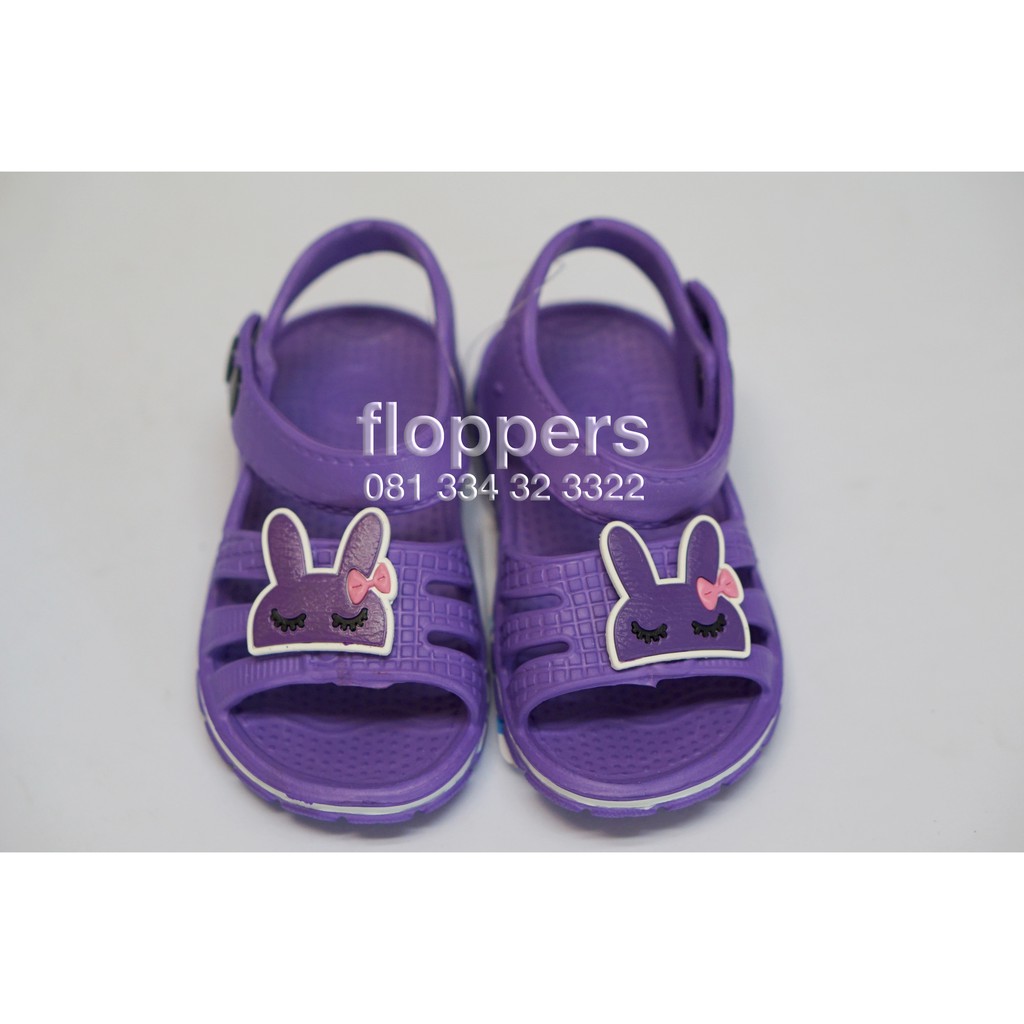 Giày sandal đính nơ màu tím xinh xắn cho bé gái