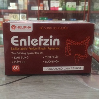 ENLEFZIN HỘP 60 viên- hỗ trợ điều trị viêm đại tràng, ngộ độc thức ăn