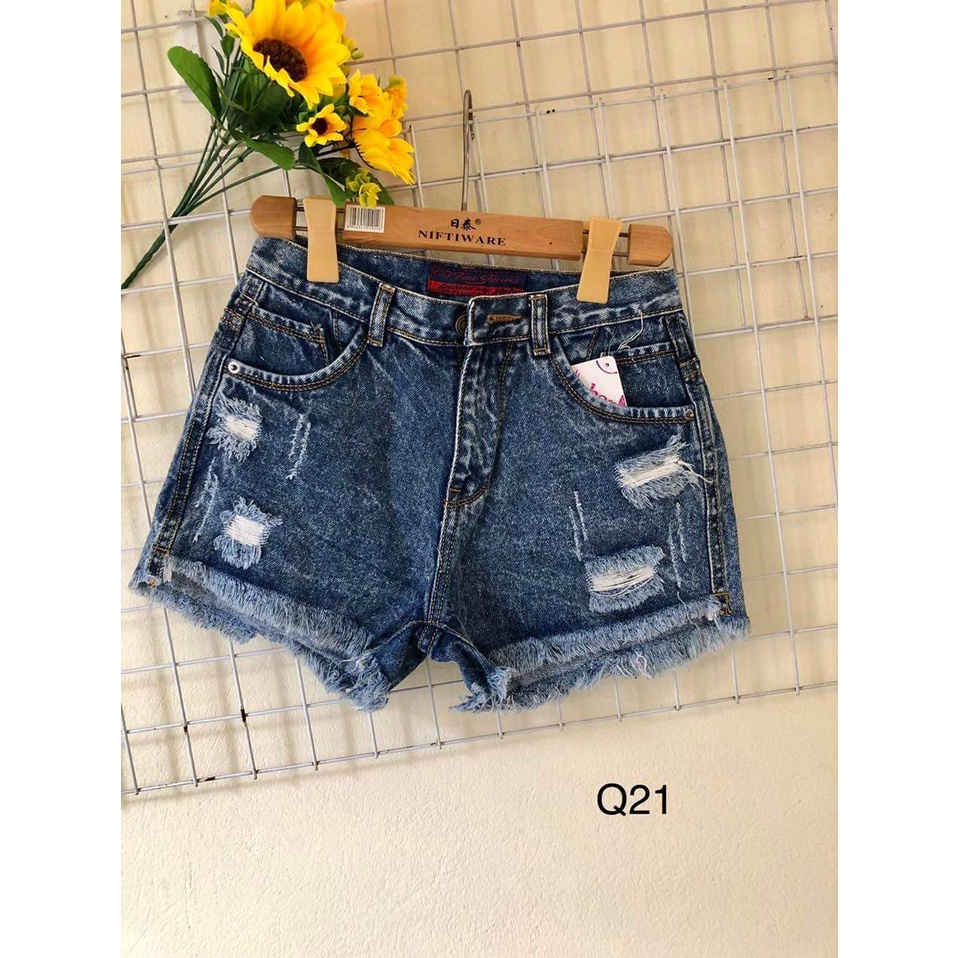 Quần sort jeans nữ/ Quần jeans đùi rách thời trang cho nữ