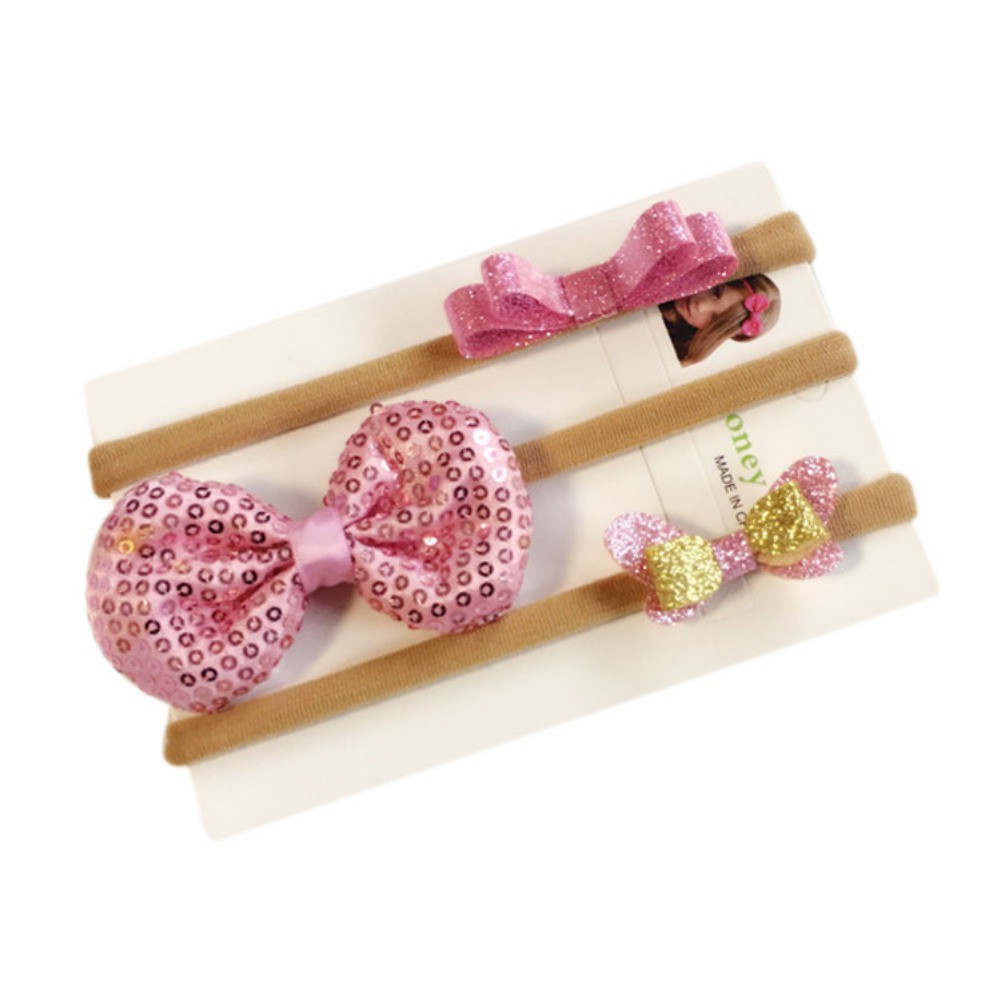 Set 3 băng đô hoa/nơ mềm mại dễ thương cho bé gái