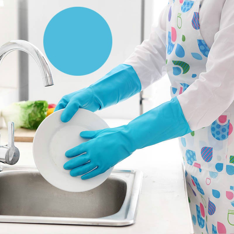 ☏℡☜【5 đôi găng tay nội trợ thông minh] nhà bếp làm sạch, rửa chén, mỏng và ngắn, không thấm nước bền