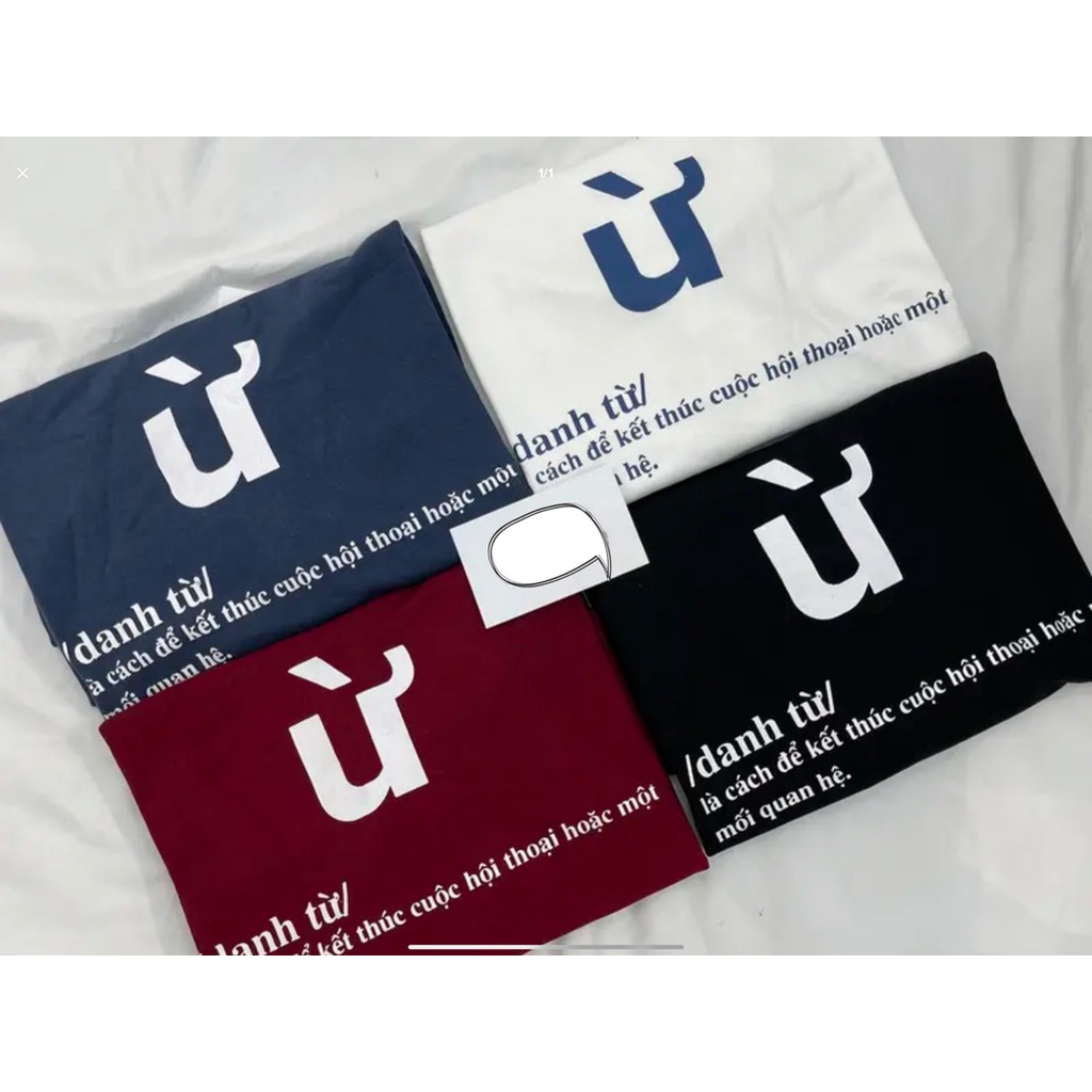Áo thun tay lỡ Chữ Ừ unisex form rộng, áo phông From rộng Dành Cho Nam, Nữ 2022