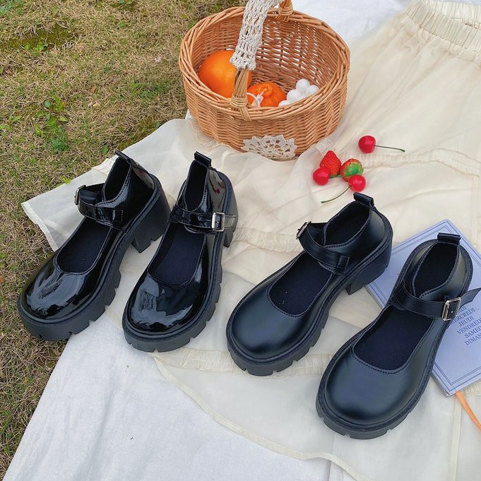 Hàn Quốc giày cao gót với đế giày dày | BigBuy360 - bigbuy360.vn