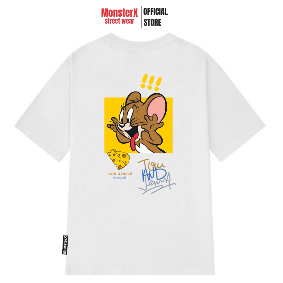 Áo thun unisex MONSTER X STREET Mouse phông tay lỡ nam nữ form rộng Local Brand