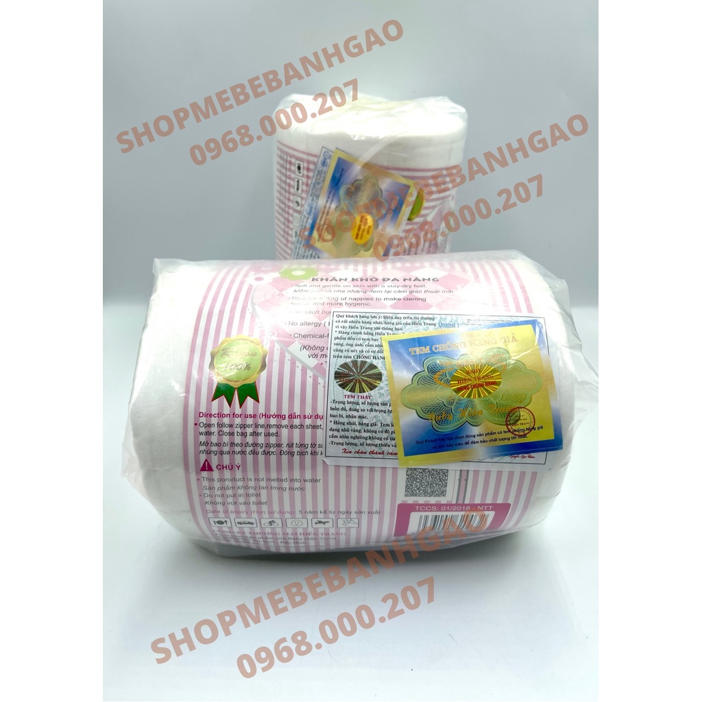 ( CUỘN RÚT - 400GR ) CUỘN KHĂN VẢI KHÔ ĐA NĂNG DÀNH CHO MẸ VÀ BÉ HIỀN TRANG , KHĂN GIẤY KHÔ DẠNG CUỘN HIỀN TRANG