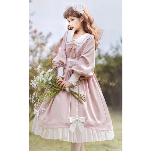 YAS0815-Váy Lolita cổ vuông tai thỏ moon love