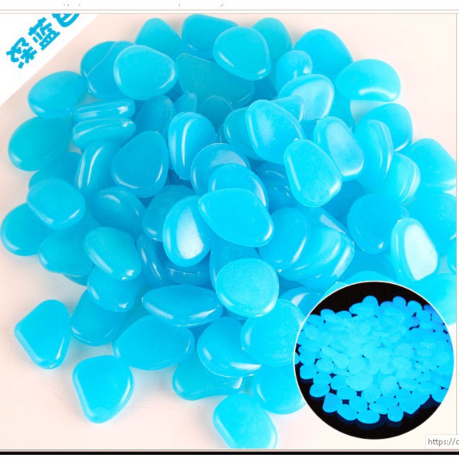 Set 50 đá dạ quang phổ biến màu phát sáng trong đêm cho bể cá cảnh.Đá dạ quang đãng 10/20/30/40/50 vi