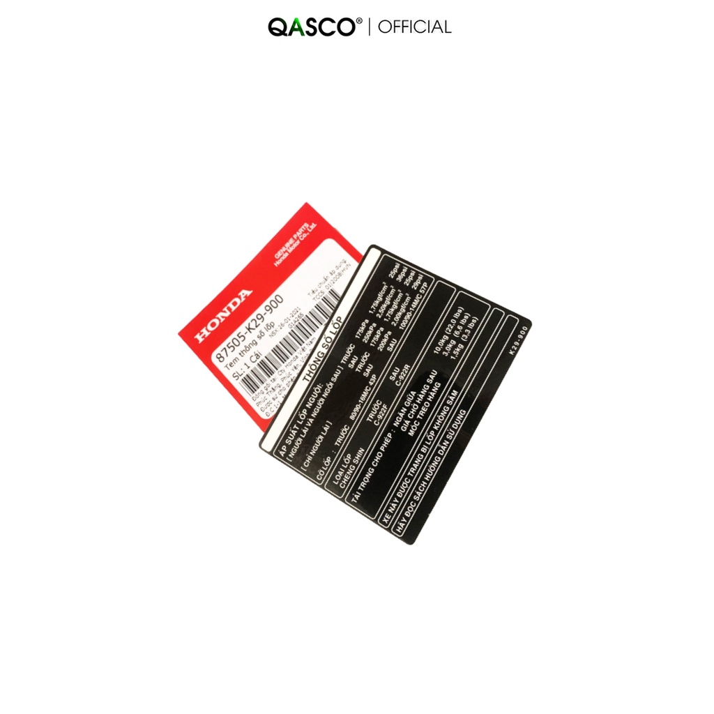 Tem thông số lốp HONDA Sh Mode 125