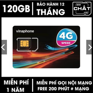 SIM 4G Vinaphone Gói  VD149 Tặng 120GB /Tháng & Miễn Phí Nghe Gọi Nhắn Tin 1 Năm Không Cần Nạp Tiền