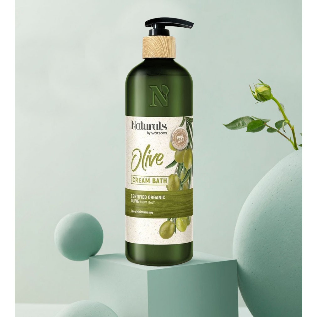 Sữa Tắm Naturals By Watsons True Natural Chiết Xuất Olive 490ml