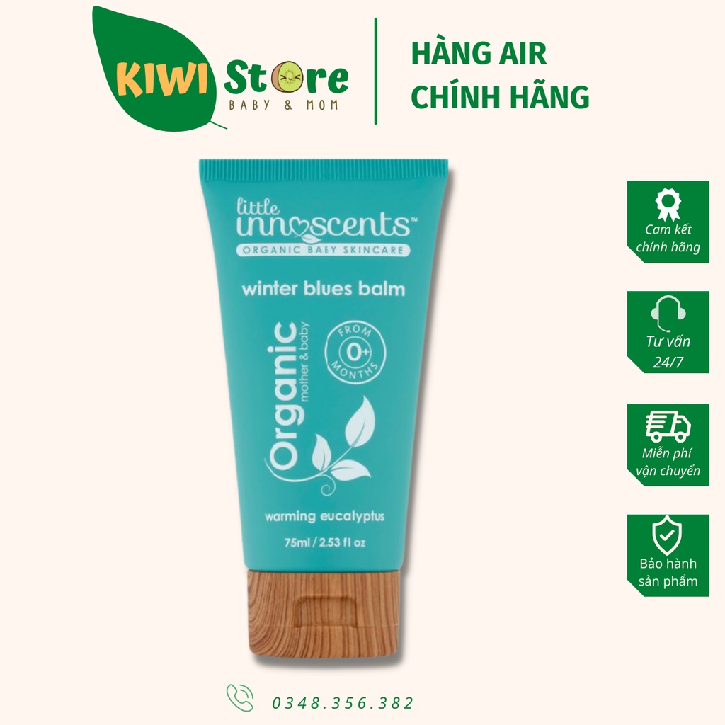 Dầu bôi ấm ngực Organic Little Unn Scents 75ml (tuýp)