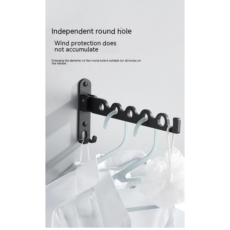 Giá Phơi Đồ Gắn Tường Vô Hình Không Cần Khoan Tiện Dụng Cho Nhà Tắm / Nhà Vệ Sinh