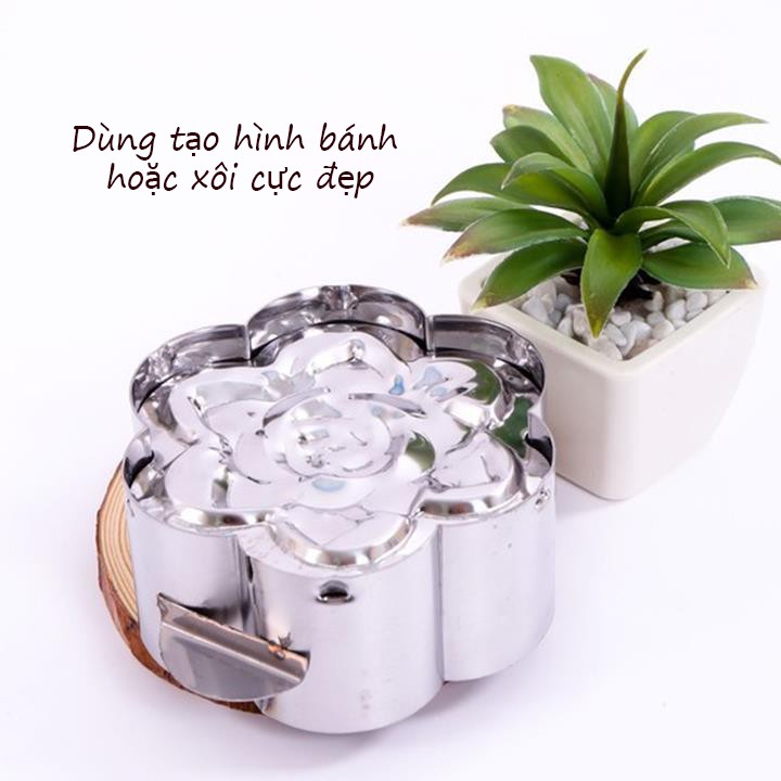 Khuôn xôi inox hoa hồng loại to  giải pháp thông minh cho các chị e nội trợ