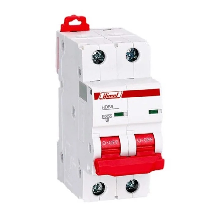 Atomat dạng tép, 2 cực, dòng định mức 10A, dòng cắt ngắn mạch 10ka, MCB 2P 10A 10kA