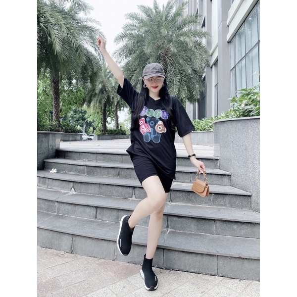 ⚡️ẢNH SHOP CHỤP⚡️ Set bộ ngố thun thời trang in cao cấp không bong tróc, thời trang nữ đi dạo phố ngày hè 2022