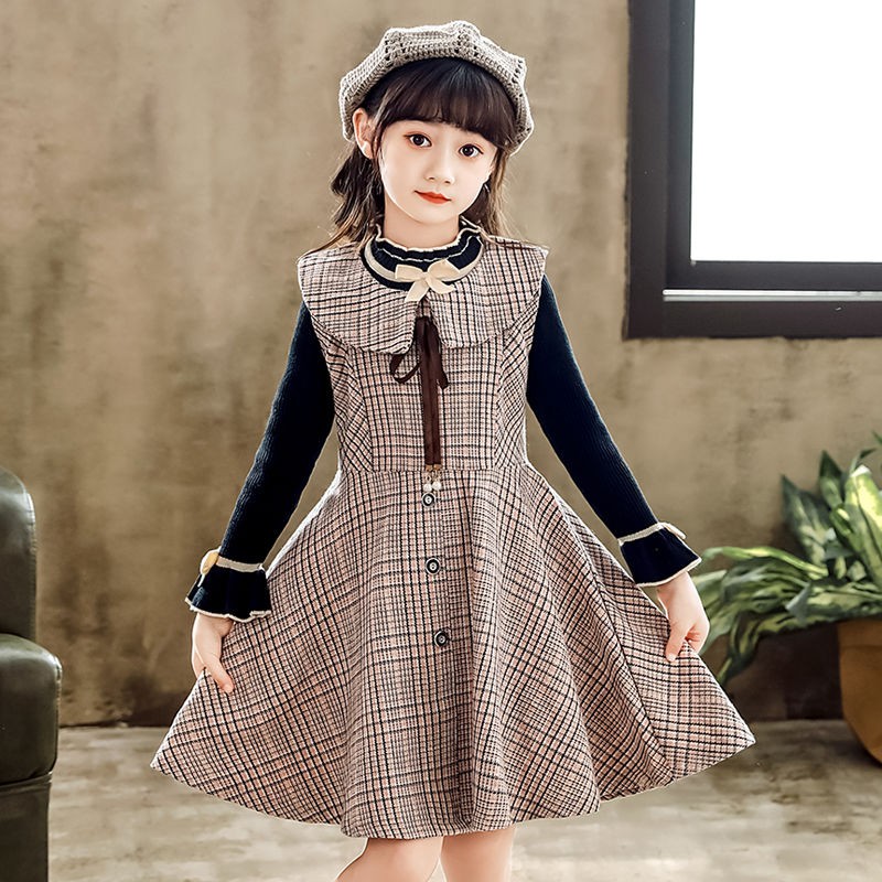 Quần áo trẻ em, mùa đông cho bé gái, sinh nhật em nữ vừa và nhỏ mới xuân thu gái