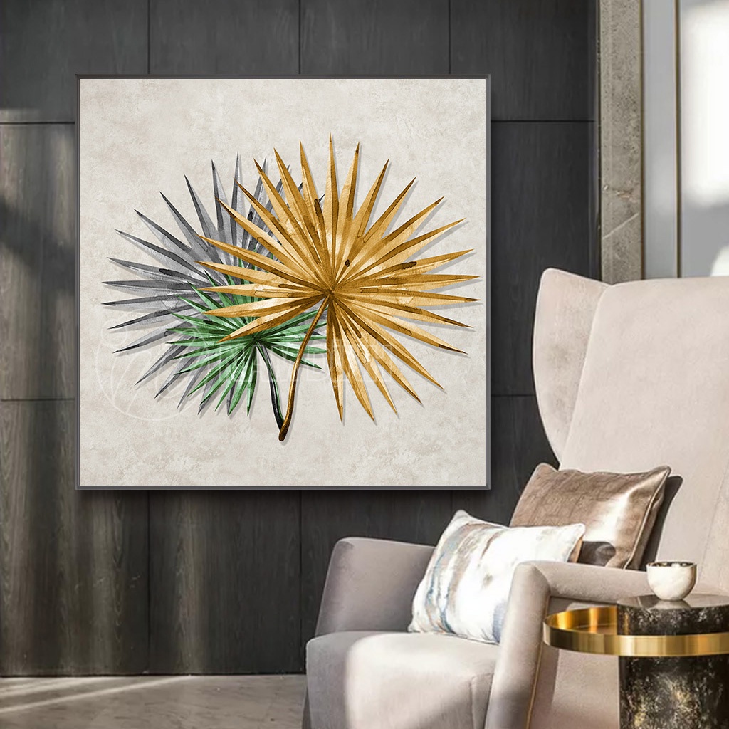 Tranh Treo Tường Hoa Mẫu Đơn Treo Phòng Khách/ Phòng Ngủ Tráng Gương