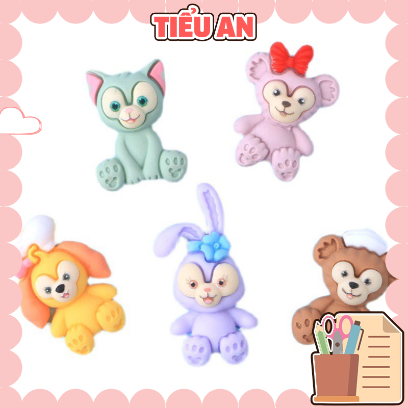 Charm (C287) slime/ Dụng Cụ Charm Trang Trí [Ko Keo &amp; Nút] Hình Thú Ngồi